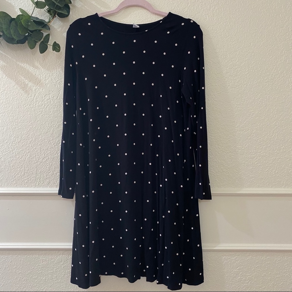 Polka dot long sleeve dress